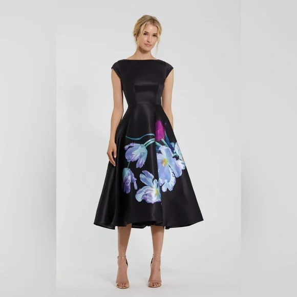 knee length dresses for ladies Belted Wrap Midi Dress With Cap Sleeves Wedding Guest Dresses  VOS LEE